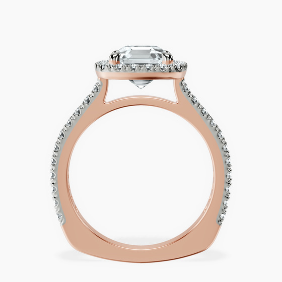 Valerie Euro Shank Halo Lab Diamond Ring left view