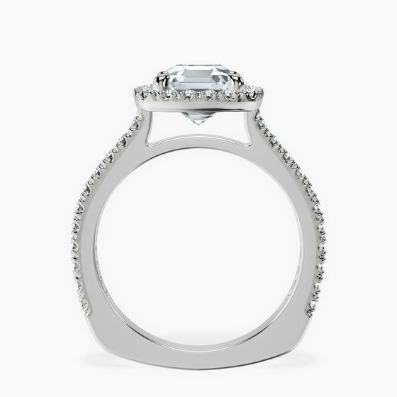 Valerie Euro Shank Halo Lab Diamond Ring left view