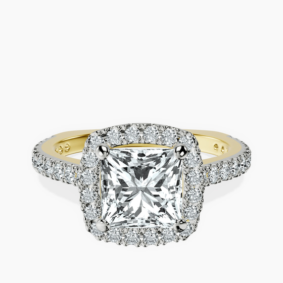 Valerie Euro Shank Halo Lab Diamond Ring front view