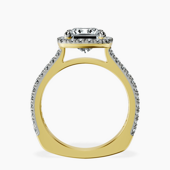 Valerie Euro Shank Halo Lab Diamond Ring left view