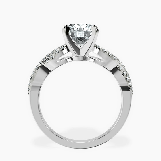 Lorene Twisted Shank Lab Diamond Ring left view