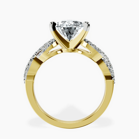 Lorene Twisted Shank Lab Diamond Ring left view
