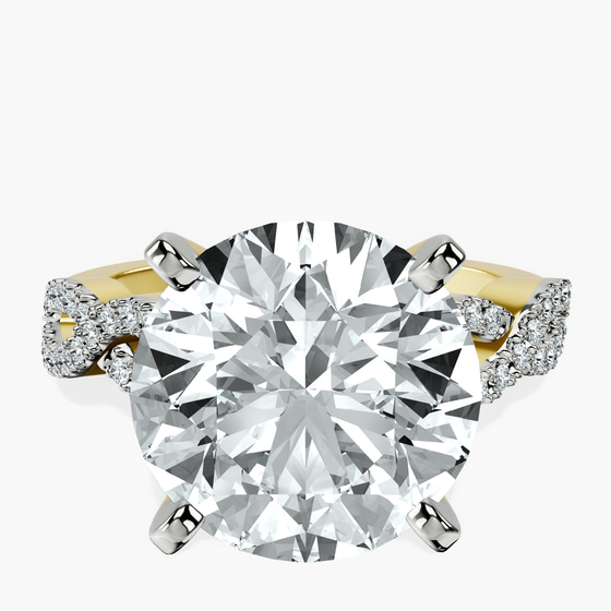 Lorene Twisted Shank Lab Diamond Ring front view