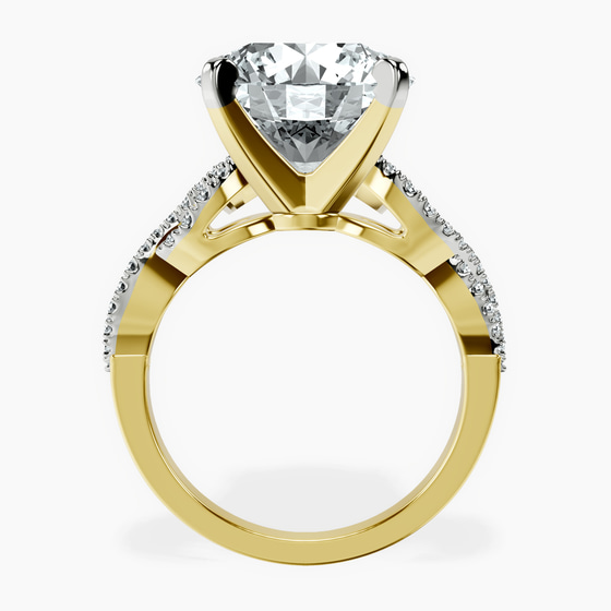 Lorene Twisted Shank Lab Diamond Ring left view