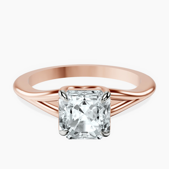 Cynthia Split Shank Lab Diamond Ring front view