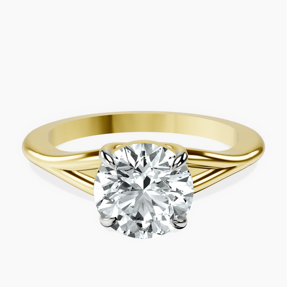 Cynthia Split Shank Lab Diamond Ring front view