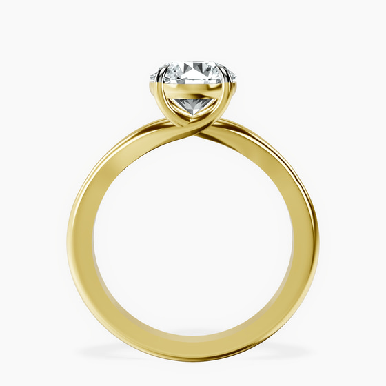 Cynthia Split Shank Lab Diamond Ring left view