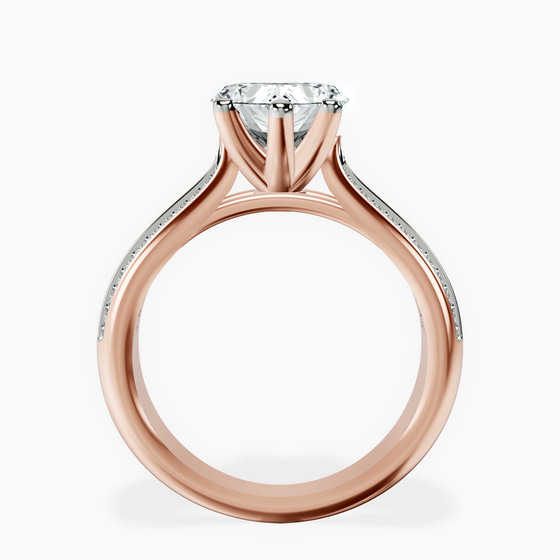 Sandra Side Stone Lab Diamond Ring left view