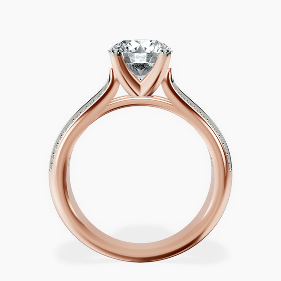 Sandra Side Stone Lab Diamond Ring left view