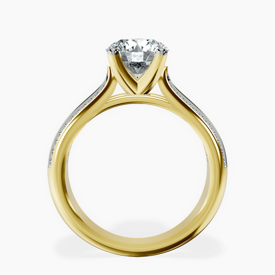 Sandra Side Stone Lab Diamond Ring left view
