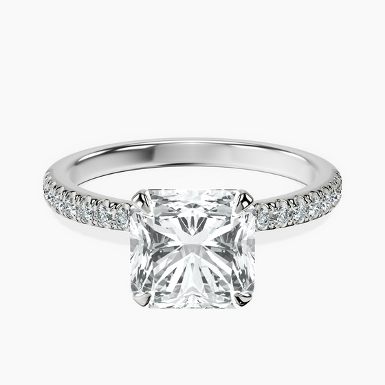 Etienne Secret Halo Lab Diamond Ring front view