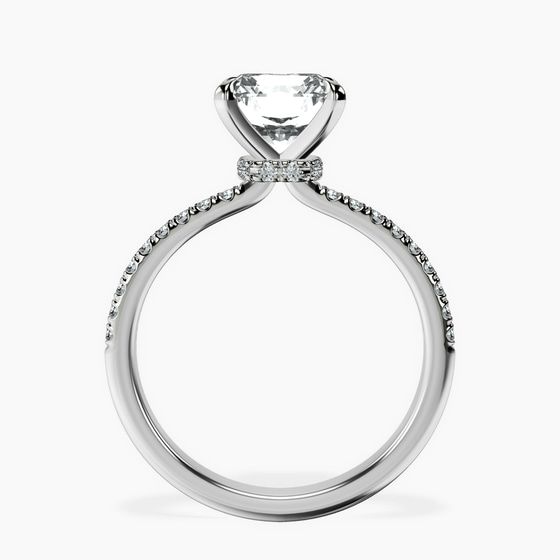 Etienne Secret Halo Lab Diamond Ring left view