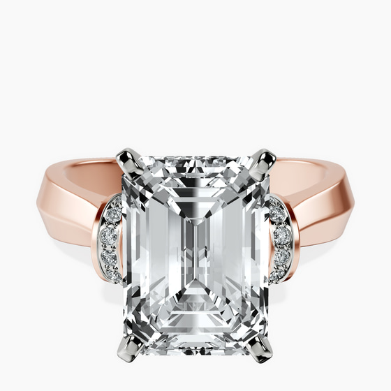 Delanie Side Cuff Lab Diamond Ring front view