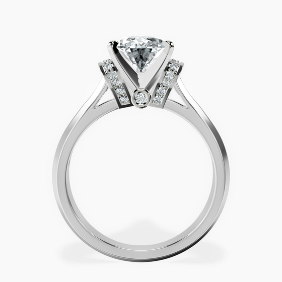 Delanie Side Cuff Lab Diamond Ring left view