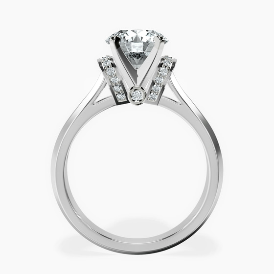 Delanie Side Cuff Lab Diamond Ring left view