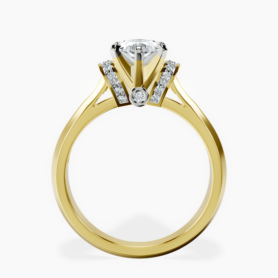 Delanie Side Cuff Lab Diamond Ring left view