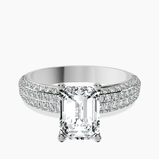 Amira Luxe Secret Double Halo Lab Diamond Ring front view