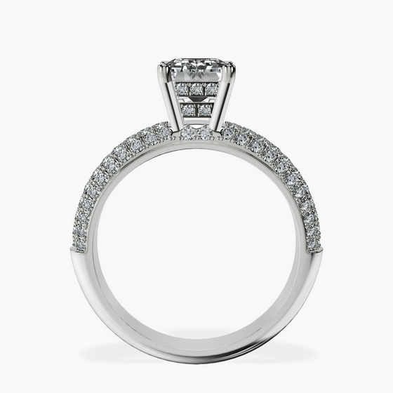 Amira Luxe Secret Double Halo Lab Diamond Ring left view