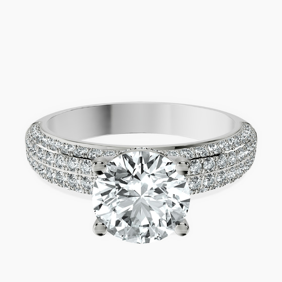 Amira Luxe Secret Double Halo Lab Diamond Ring front view