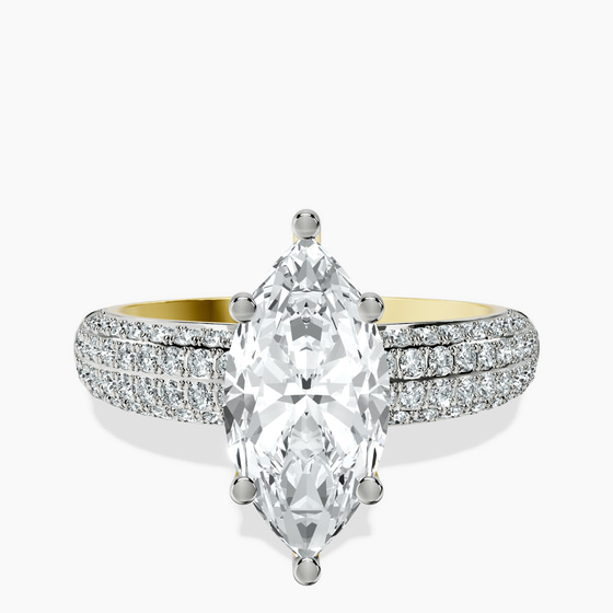 Amira Luxe Secret Double Halo Lab Diamond Ring front view
