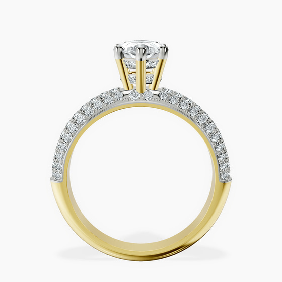 Amira Luxe Secret Double Halo Lab Diamond Ring left view