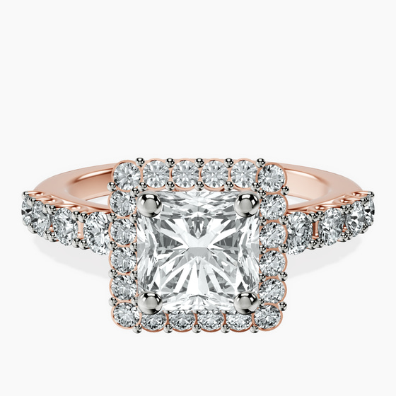 Vionna Round Halo Lab Diamond Ring front view