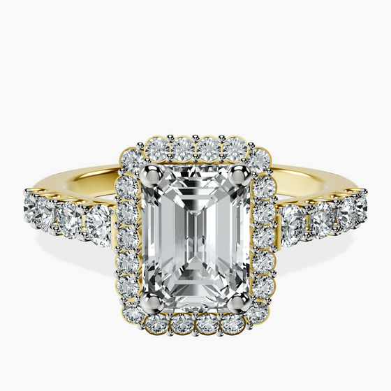 Vionna Round Halo Lab Diamond Ring front view