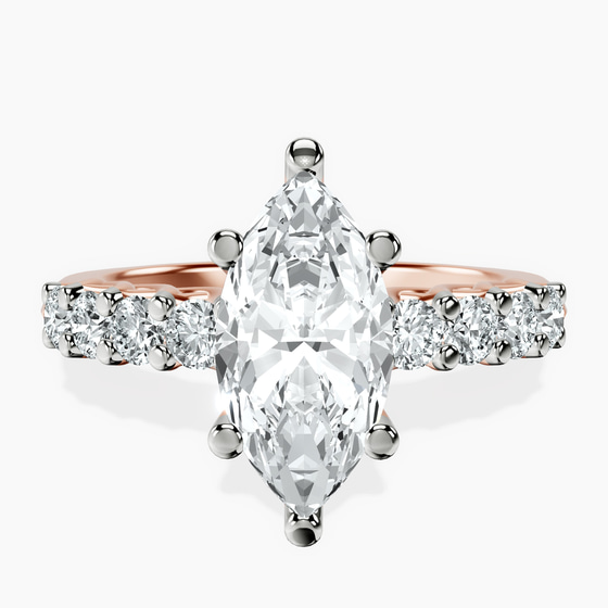 Cassidy Entwined Prongs Lab Diamond Ring front view