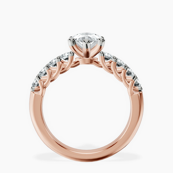 Cassidy Entwined Prongs Lab Diamond Ring left view