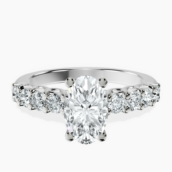 Cassidy Entwined Prongs Lab Diamond Ring front view