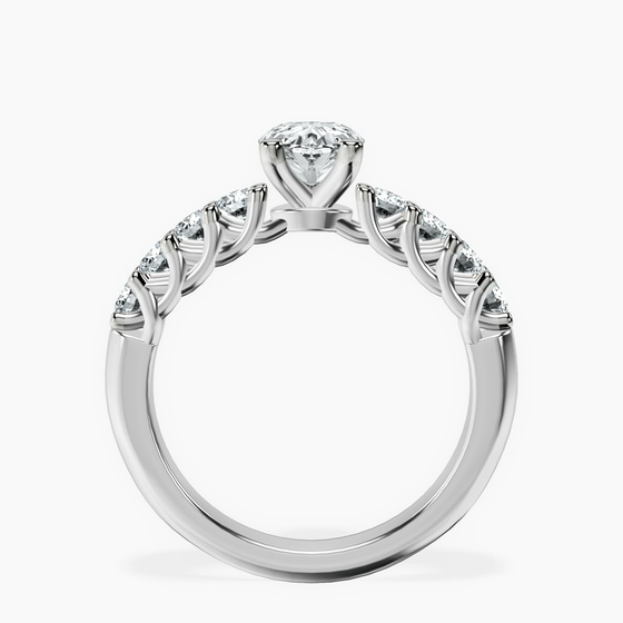 Cassidy Entwined Prongs Lab Diamond Ring left view
