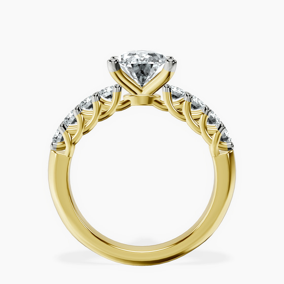 Cassidy Entwined Prongs Lab Diamond Ring left view