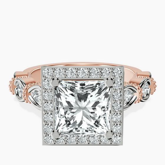 Micaela Halo Lab Diamond Ring front view