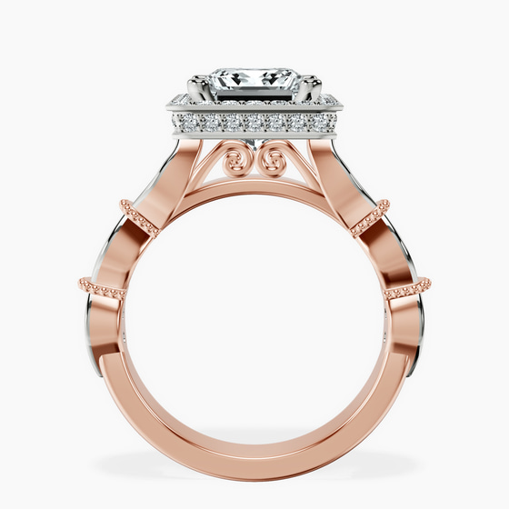 Micaela Halo Lab Diamond Ring left view