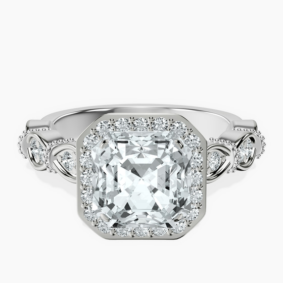 Micaela Halo Lab Diamond Ring front view