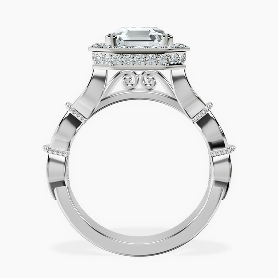 Micaela Halo Lab Diamond Ring left view