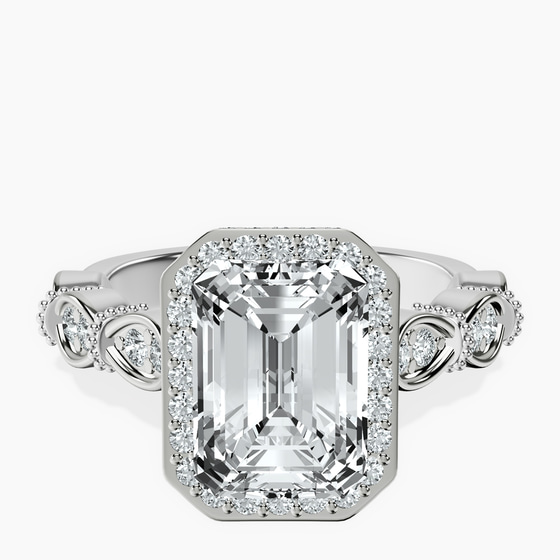 Micaela Halo Lab Diamond Ring front view
