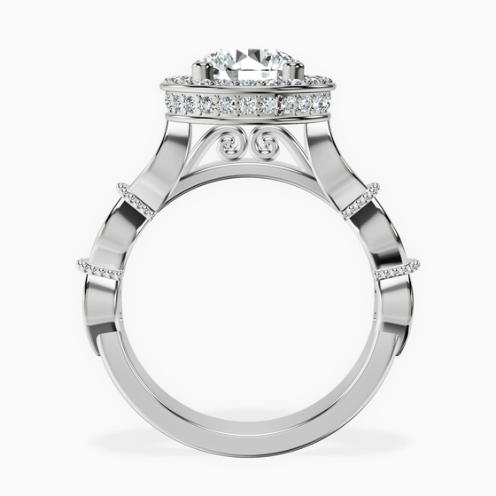 Micaela Halo Lab Diamond Ring left view