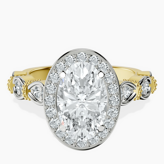 Micaela Halo Lab Diamond Ring front view