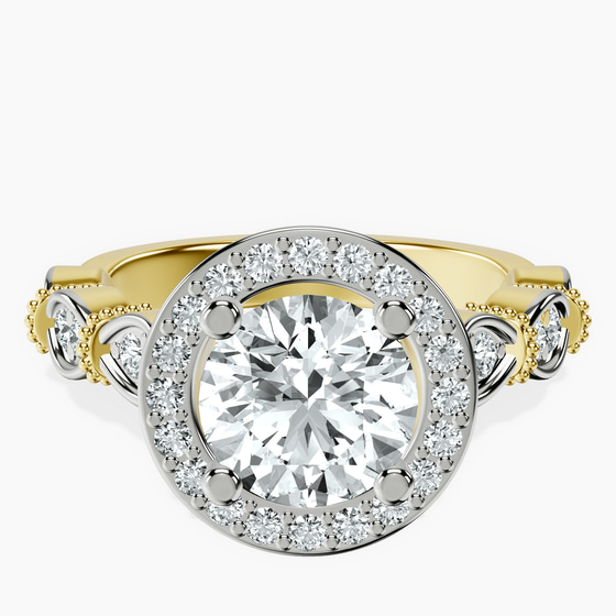 Micaela Halo Lab Diamond Ring front view