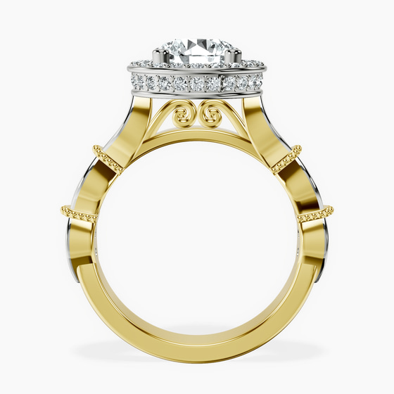 Micaela Halo Lab Diamond Ring left view