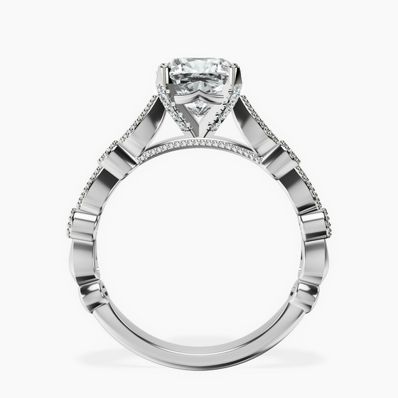 Filippa Milgrain Lab Diamond Ring left view