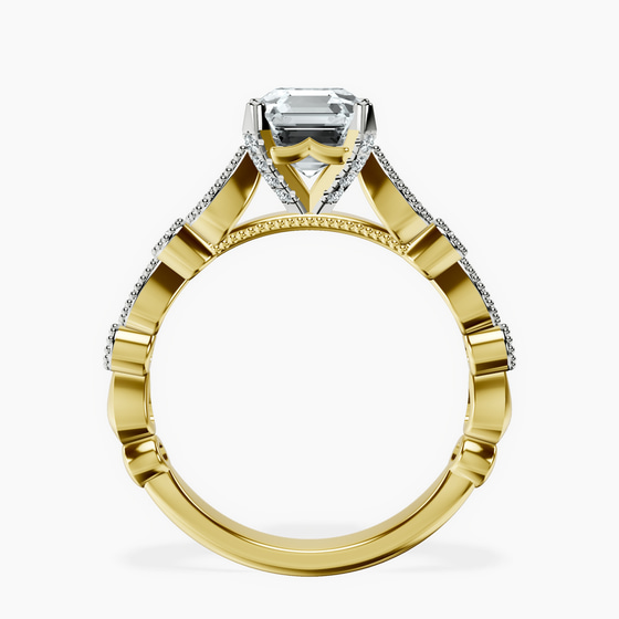 Filippa Milgrain Lab Diamond Ring left view