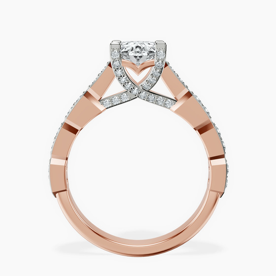 Calista Side Stone Lab Diamond Ring left view