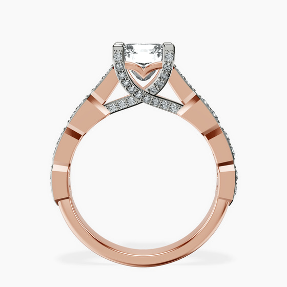 Calista Side Stone Lab Diamond Ring left view