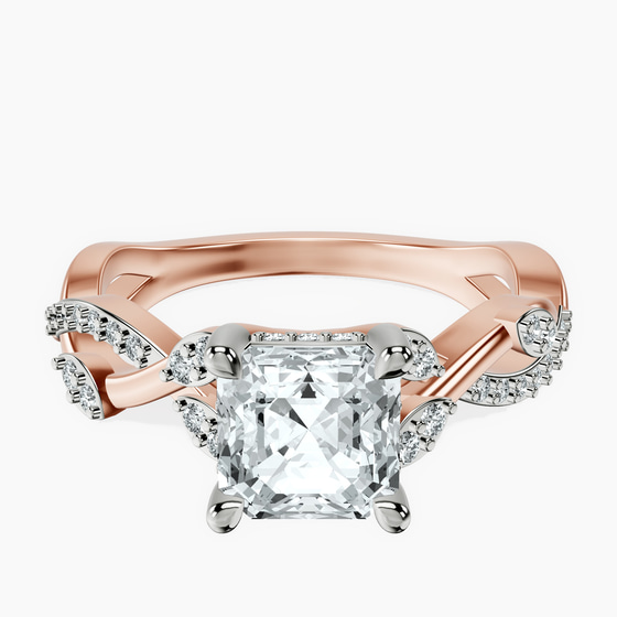 Harlow Twisted Shank Lab Diamond Ring front view