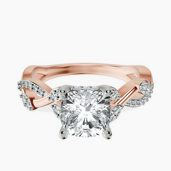 Harlow Twisted Shank Lab Diamond Ring front view