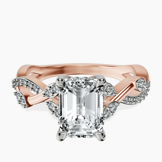 Harlow Twisted Shank Lab Diamond Ring front view