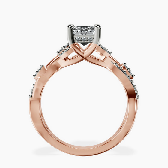 Harlow Twisted Shank Lab Diamond Ring left view