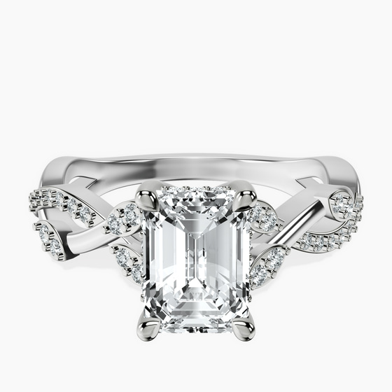 Harlow Twisted Shank Lab Diamond Ring front view
